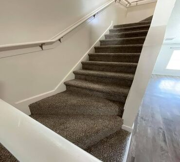 Completed carpet for staircase