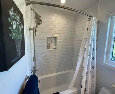 Small horizontal tile shower/bath project