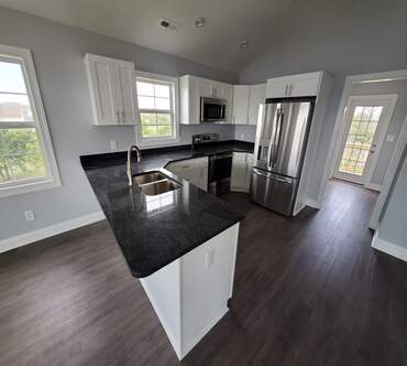 Laminate flooring in kitchen