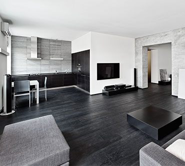 Hardwood floor completed kitchen project